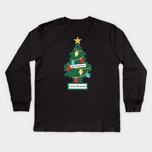 Felez Neveded Christmas Tree Kids Long Sleeve T-Shirt